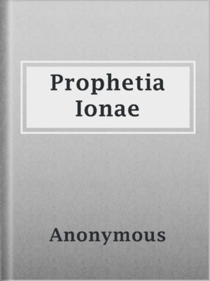 cover image of Prophetia Ionae